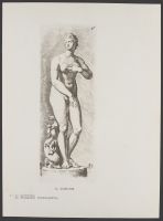 Standing female nude with fish Plate 47 from Signorum veterum icones, 100 plates plus  title-page, of etchings after classical sculpture, dedicated to  Johannes Wtenbogaard and Constantijn Huygens