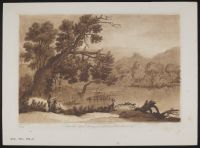 Landscape with figures and an artist sketching