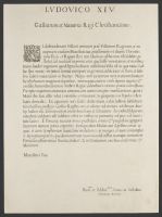 Dedication to Louis XIV (Plate 2)