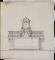 Design of an altar with a raised tabernacle