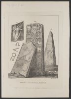 Obelisks with Egyptian symbols
