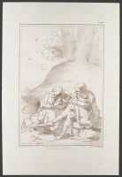 A family sat within a landscape