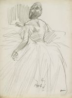 Woman seen from behind (recto)