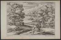 Landscape with figures and a lake