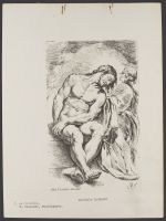 Study of the dead Christ with angel