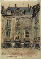 Courtyard of a private residence in Rouen, Normandy