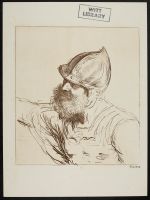 Study of a man in a helmet