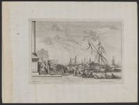 Ship approaching a city