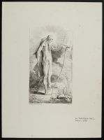Old man with a bell and staff