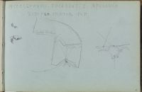 Sketch plan and sketch of unidentified subject (recto)