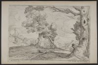 Landscape with crosses on mount Golgotha