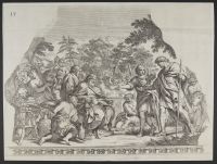 Aeneas and his son Ascanius before King Latinus