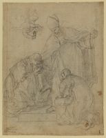 Saint Januarius and other saints (recto)