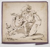 Two seated soldiers