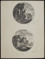 Landscape with architectural ruins and houses