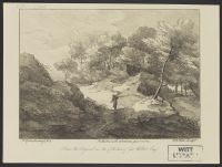 Landscape with figure walking