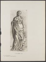 Standing female figure Plate 93 from Signorum veterum icones, 100 plates plus  title-page, of etchings after classical sculpture, dedicated to  Johannes Wtenbogaard and Constantijn Huygens
