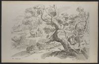 Landscape with trees and figures