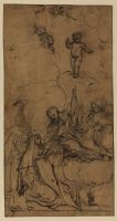 Christ Child appearing to a female saint (recto)