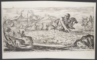 Polyphemus threatening Aeneas's fleet