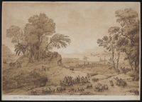 Landscape with Christ preaching on the mount (?)