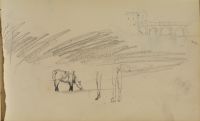 Sketch of unidentified subject (recto)