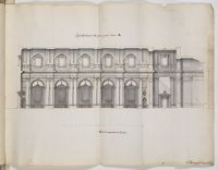 Long section of a church in Sicily before the dome addition