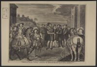 Charles V and Francis I joining hands at Nice