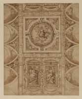 Design for a ceiling decoration, with Virtues and other figures (recto)