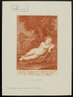 Sleeping cherub in a landscape