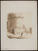 Study of a ruined tower with figures