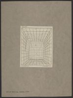 Plate 64: Diagram showing method for drawing foreshortened buildings, figures etc.