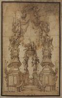Design for a catafalque for Pope Clement XI