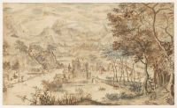 Fantastic landscape with figures
