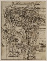 Interior of domed building - capriccio