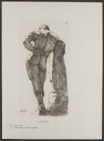 Rear view of the Farnese Hercules Plate 10 from Signorum veterum icones, 100 plates plus  title-page, of etchings after classical sculpture, dedicated to  Johannes Wtenbogaard and Constantijn Huygens
