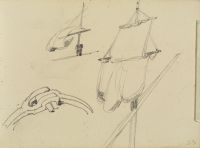Detail of topsails and ships rigging