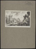 Coastal scene with architectural ruins
