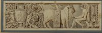 Design for an ornamental frieze (recto)