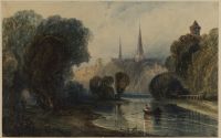 View of Shrewsbury from the banks of the Severn