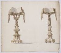 Design of two ornamental lecterns for churches