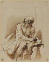 Seated figure of Saint Jerome