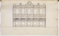 Design of furniture for the new sacristy of the church of S.  Paolo in Valletta, Malta, a second design