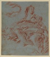 Goddess seated on clouds