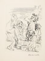The Frogs - Dionysus and his servant Xanthias (Dionysos im  Gewand des Herakles und Xanthias mit dem Esel auf dem Rucken)  (recto)