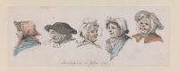 Study of headdresses in Covent Garden