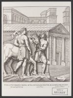 Plate 11 of 'Admiranda Romanarum Antiquitatum ac Veteris Sculpturae Vestigia': Popa et Victimarius Taurum Mitra Infusilisq ad Sacrificium Ducunt