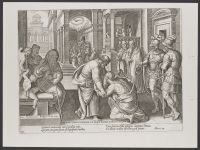 Cornelius and his family being baptized by Saint Peter
