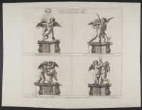 Four corner-pieces from the ceiling of the Farnese gallery depicting Eros and Anteros