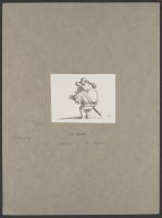 The hunchback with feathered Cap (l'homme au gros dos orné d'une  rangée de boutons)